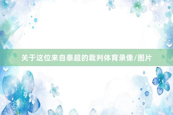 关于这位来自泰超的裁判体育录像/图片
