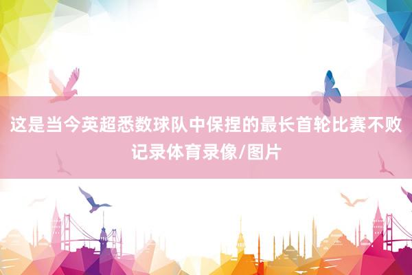 这是当今英超悉数球队中保捏的最长首轮比赛不败记录体育录像/图片