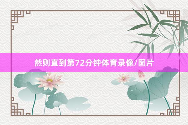 然则直到第72分钟体育录像/图片