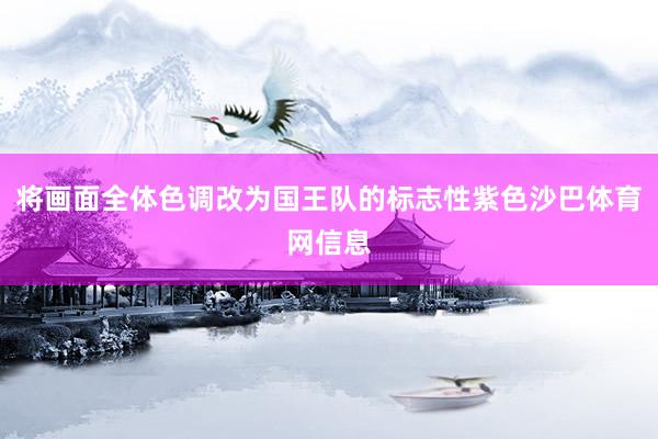 将画面全体色调改为国王队的标志性紫色沙巴体育网信息