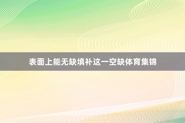 表面上能无缺填补这一空缺体育集锦