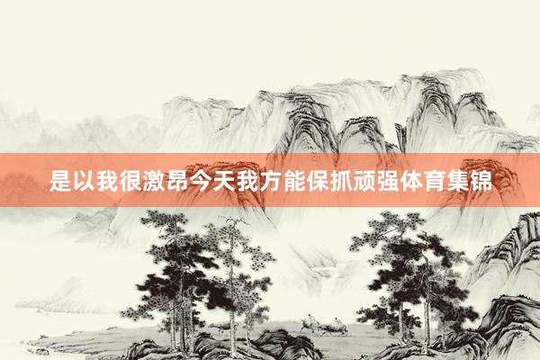 是以我很激昂今天我方能保抓顽强体育集锦