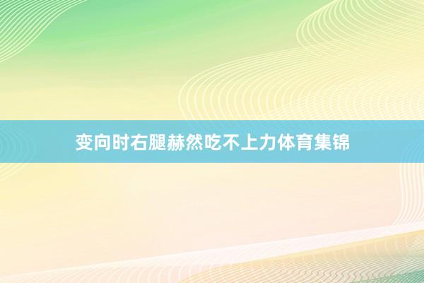 变向时右腿赫然吃不上力体育集锦