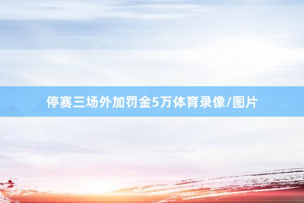 停赛三场外加罚金5万体育录像/图片
