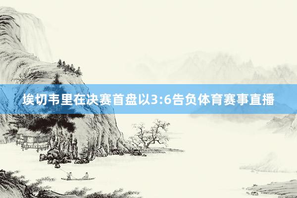 埃切韦里在决赛首盘以3:6告负体育赛事直播