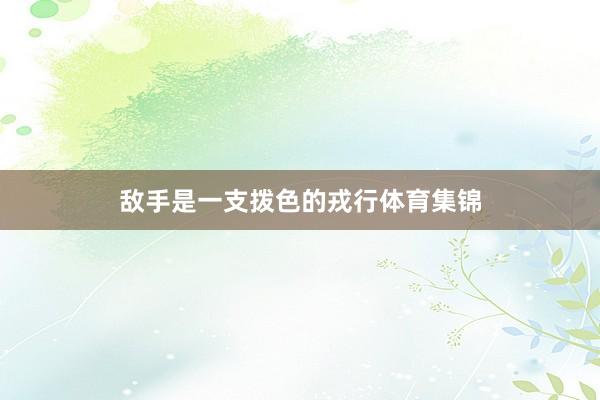 敌手是一支拨色的戎行体育集锦