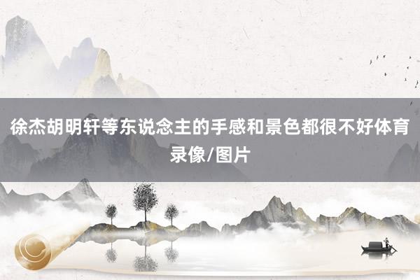 徐杰胡明轩等东说念主的手感和景色都很不好体育录像/图片